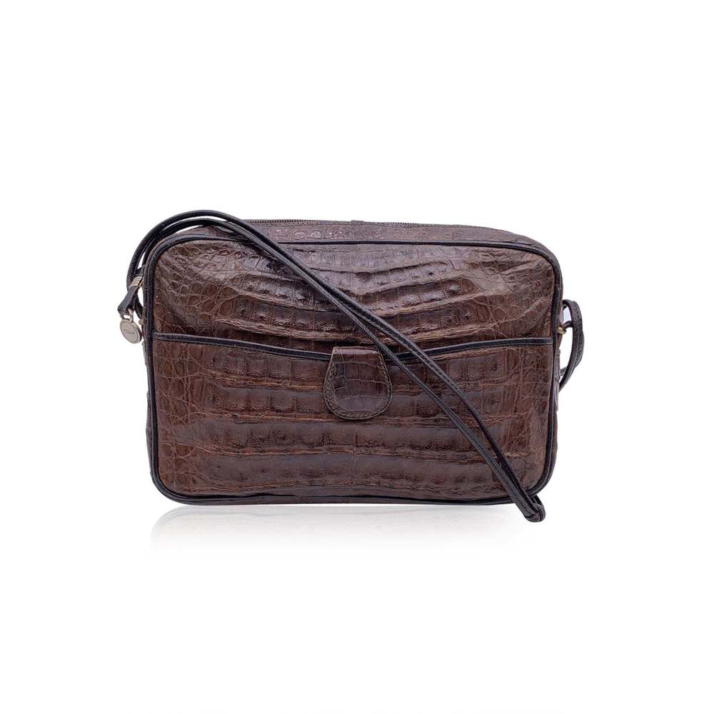 CHLOE Vintage Brown Embossed Leather Shoulder Messenger Bag - Picture 1 of 7